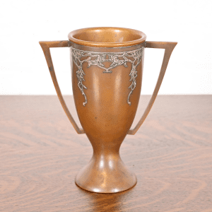 Heintz Arts & Crafts Sterling Silver on Bronze Amphora Vase