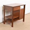 John Widdicomb Mid-Century Modern Walnut Nightstand, Newly Refinished - Image 4