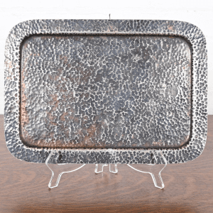 Joseph Heinrichs Arts and Crafts Hand Hammered Silverplate Drink Tray