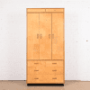 Milo Baughman Style Burl Wood Armoire Dresser or Gentleman's Chest by Henredon