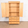 Milo Baughman Style Burl Wood Armoire Dresser or Gentleman's Chest by Henredon - Image 5