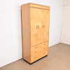 Milo Baughman Style Burl Wood Armoire Dresser or Gentleman's Chest by Henredon - Image 4