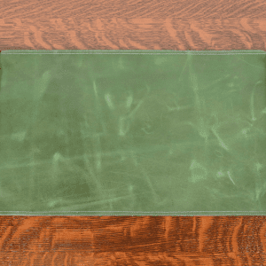 Tiffany Studios New York Pine Needle Bronze Doré Blotter Ends With Leather Desk Blotter