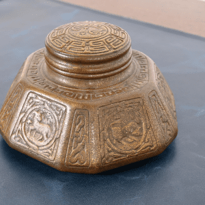 Tiffany Studios New York Zodiac Bronze Large Inkwell