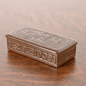 Tiffany Studios New York Zodiac Bronze Stamp Box