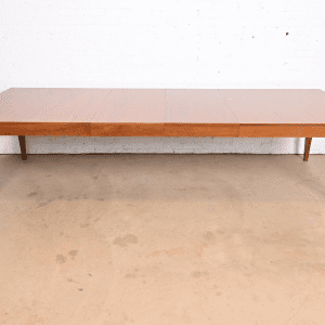 Bill Sofield for Baker Furniture Modern Walnut Extension Dining Table, Newly Refinished