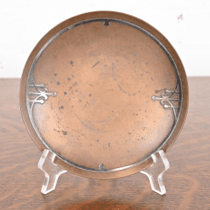 Heintz Arts & Crafts Sterling Silver on Bronze Dish or Catchall