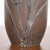 Heintz Arts & Crafts Sterling Silver on Bronze Vase With Cattail Motif - Image 8
