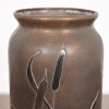 Heintz Arts & Crafts Sterling Silver on Bronze Vase With Cattail Motif - Image 7