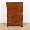 Henkel Harris Georgian Solid Mahogany Eight-Drawer Highboy Dresser, 1973 - Image 2