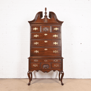 Henkel Harris Queen Anne Mahogany Highboy Dresser, 1977
