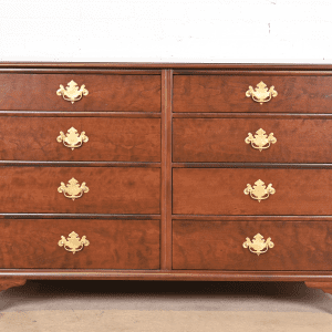 Kindel Furniture Georgian Carved Cherry Wood Eight-Drawer Dresser, Newly Refinished