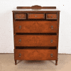 Landstrom French Regency Louis XVI Carved Burled Walnut Highboy Dresser, Circa 1940s - Image 5
