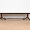 Baker Furniture Stately Homes Georgian Banded Mahogany Double Pedestal Dining Table, Newly Refinished - Image 3