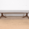 Baker Furniture Stately Homes Georgian Banded Mahogany Double Pedestal Dining Table, Newly Refinished - Image 2