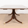 Baker Furniture Stately Homes Georgian Banded Mahogany Double Pedestal Dining Table, Newly Refinished - Image 9