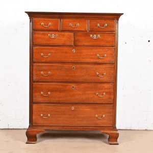 Kindel Furniture Georgian Carved Solid Mahogany Highboy Dresser