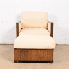 McGuire Organic Modern Bamboo Rattan Lounge Chair With Ottoman - Image 3