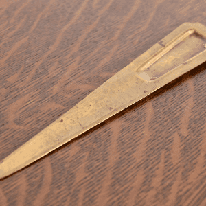 Roycroft Arts & Crafts Hammered Brass Over Copper Letter Opener