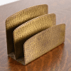 Roycroft Arts & Crafts Hammered Brass Over Copper Letter Rack - Image 4
