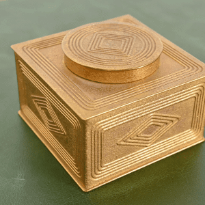 Tiffany Studios New York Graduate Pattern Bronze Doré Inkwell