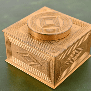 Tiffany Studios New York Graduate Pattern Bronze Doré Inkwell