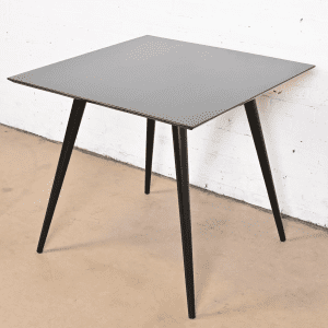 Paul McCobb Planner Group Black Lacquered Dining or Game Table, Newly Refinished