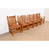 Stickley Mission Oak Arts & Crafts Dining Chairs, Set of Six - Image 3