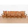 Stickley Mission Oak Arts & Crafts Dining Chairs, Set of Six - Image 4