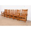 Stickley Mission Oak Arts & Crafts Dining Chairs, Set of Six - Image 2