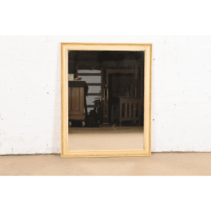 Kindel Furniture French Regency Louis XVI Cream Lacquered Parcel Gilt Wall Mirror, Circa 1960s