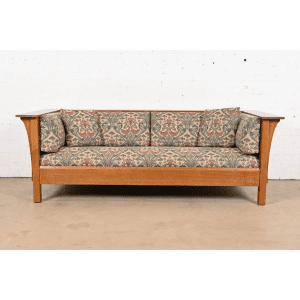 Stickley Mission Oak Arts and Crafts Settle Sofa