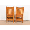 Stickley Mission Oak Arts & Crafts Side Chairs or Dining Chairs, Pair - Image 7