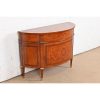 Baker Furniture Style French Regency Louis XVI Burl Wood and Inlaid Marquetry Demilune Chest of Drawers - Image 4