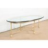 Labarge Hollywood Regency Brass and Glass Cocktail Table, Circa 1960s - Image 4