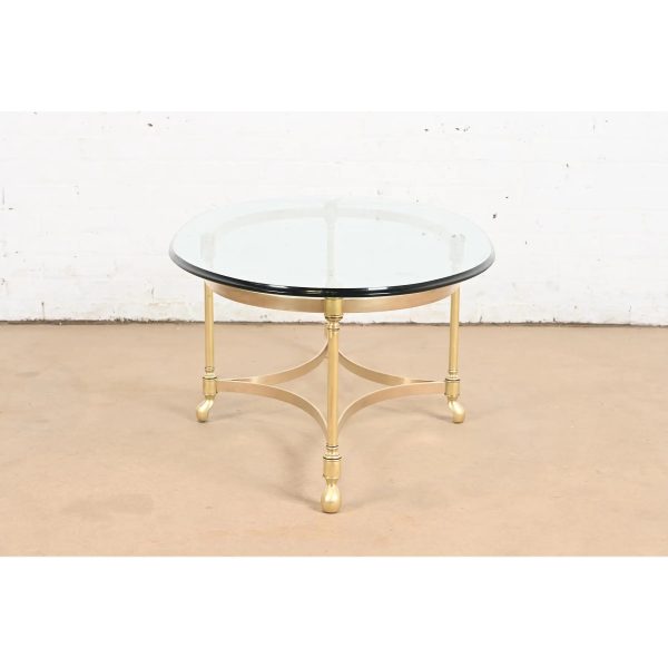 Labarge Hollywood Regency Brass and Glass Cocktail Table, Circa 1960s - Image 8