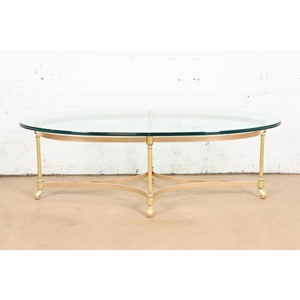 Labarge Hollywood Regency Brass and Glass Cocktail Table, Circa 1960s - Image 2