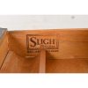 Sligh Furniture French Provincial Louis XV Carved Cherry Wood Leather Top Writing Desk, Circa 1960s - Image 8
