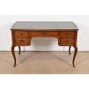 Sligh Furniture French Provincial Louis XV Carved Cherry Wood Leather Top Writing Desk, Circa 1960s - Image 2