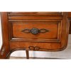 Sligh Furniture French Provincial Louis XV Carved Cherry Wood Leather Top Writing Desk, Circa 1960s - Image 7