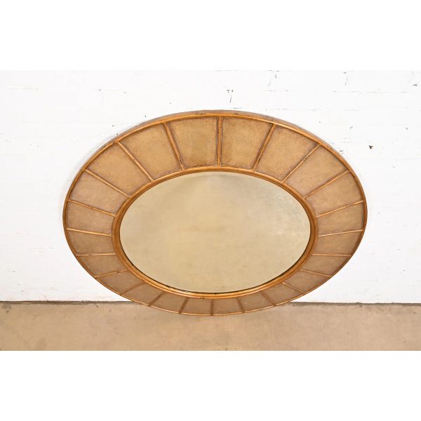 Theodore Alexander Monumental Contemporary Gold Gilt Wall Mirror - Image 9