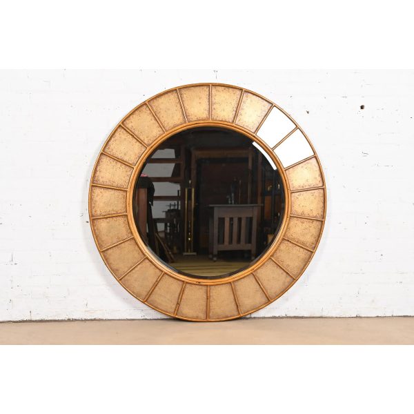 Theodore Alexander Monumental Contemporary Gold Gilt Wall Mirror - Image 2