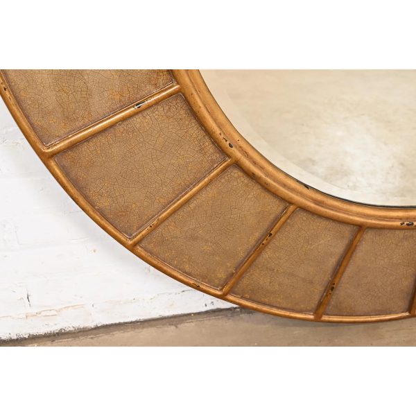 Theodore Alexander Monumental Contemporary Gold Gilt Wall Mirror - Image 7