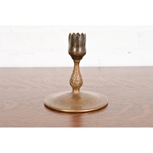 Tiffany Studios New York Bronze Artichoke Form Vase Stand or Candlestick
