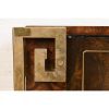 William Doezema for Mastercraft Mid-Century Modern Burl Wood and Brass Greek Key Sideboard Credenza, 1970s - Image 7