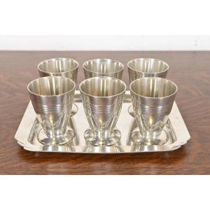 Karl Kipp Art Deco Pewter Cocktail Set, Circa 1920s