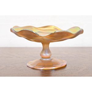 Louis Comfort Tiffany Favrile Iridescent Art Glass Compote Dish or Tazza