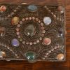 Antique Tibetan Bronze Filigree and Agate Jewelry Box - Image 6
