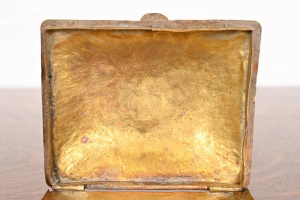 Antique Tibetan Bronze Filigree and Agate Jewelry Box - Image 8
