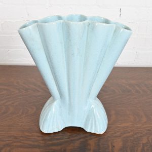 Vintage Art Deco Glazed Ceramic American Art Pottery Gladiola Vase by Brush McCoy